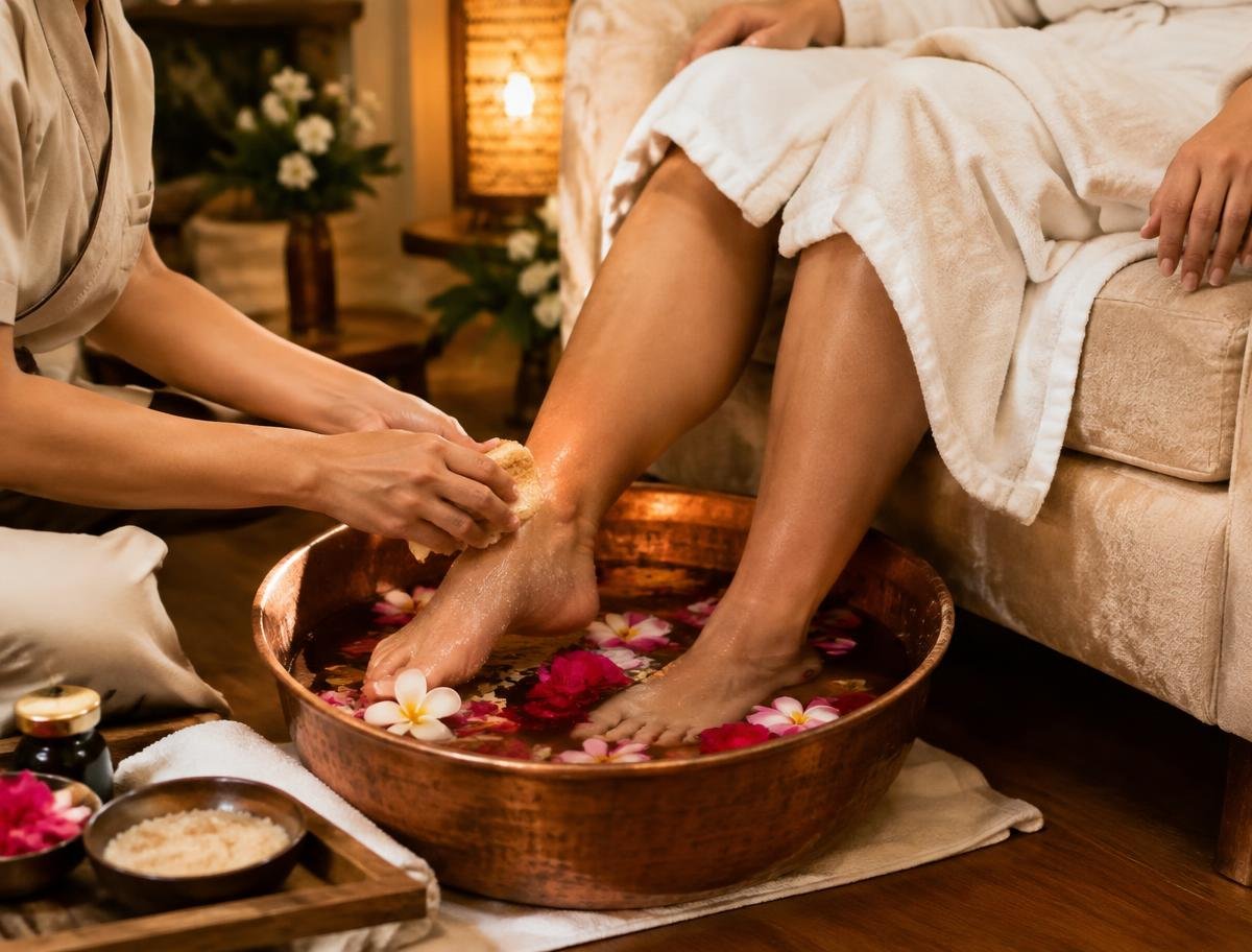 Relaxing pedicure treatment